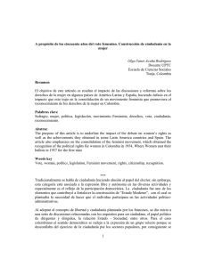 1 A propósito de los cincuenta años del voto femenino