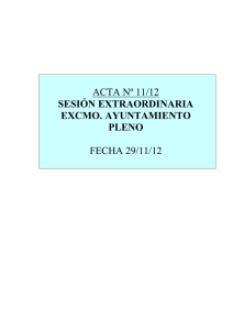 ACTA Nº 11/12 SESIÓN EXTRAORDINARIA EXCMO