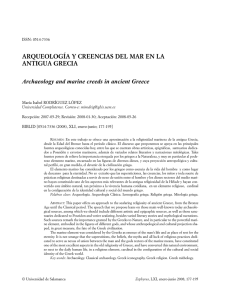 Arqueología y creencias del mar en la antigua Grecia