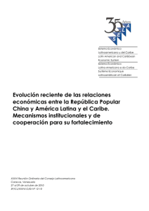 Evolución reciente de las relaciones económicas entre la República