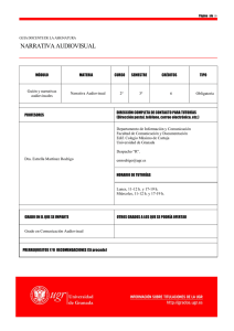 narrativa audiovisual - Facultad de Comunicación y Documentación