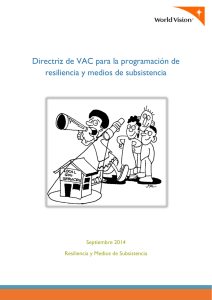 Directriz de VAC para la programación de resiliencia y medios de