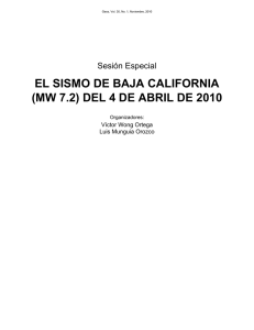 EL SISMO DE BAJA CALIFORNIA (MW 7.2) DEL 4 DE ABRIL DE 2010