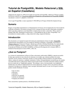 Tutorial de PostgreSQL, Modelo Relacional y SQL en Español