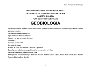 geobiologia - Facultad de Estudios Superiores Iztacala
