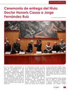 Ceremonia de entrega del título Doctor Honoris Causa a Jorge