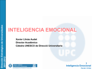 inteligencia emocional - Càtedra UNESCO de Direcció Universitària
