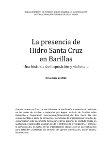 La presencia de Hidro Santa Cruz en Barillas
