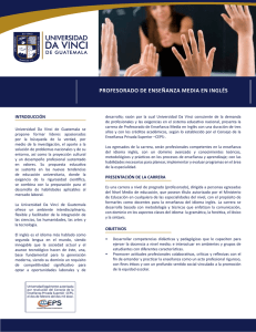 enseñanza del idioma inglés - Universidad Da Vinci de Guatemala