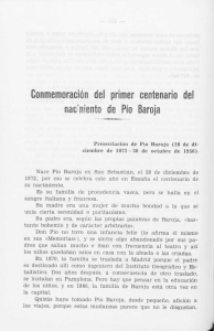Conmemoración del primer centenario del nac.niento de Pío Baroja