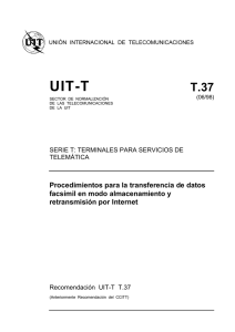 UIT-T Rec. T.37 (06/98) Procedimientos para la transferencia