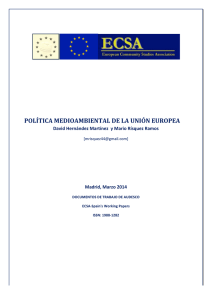 política medioambiental de la unión europea