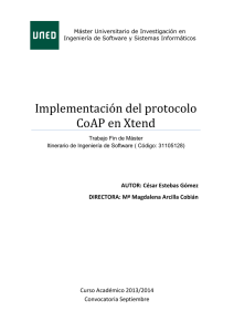 Implementación del protocolo CoAP en Xtend