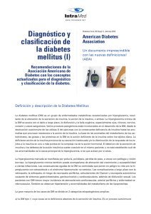 Diagnóstico y clasificación de la diabetes mellitus