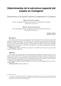 Determinantes de la estructura espacial del empleo en Cartagena1