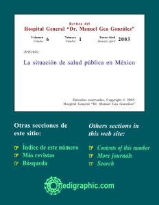 La situación de salud pública en México (1870-1960)