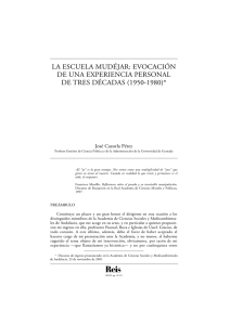 La Escuela Mudéjar. Evocación de una experiencia personal de tres