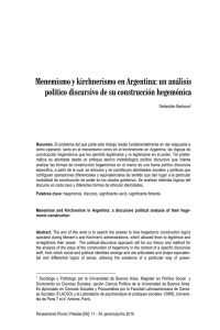 Menemismo y kirchnerismo en Argentina: un análisis político