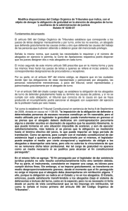 Modifica disposiciones del Código Orgánico de Tribunales que