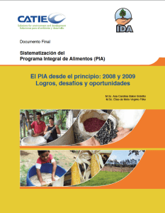 Sistematización del Programa Integral de Alimentos (PIA)