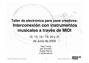Interconexión con instrumentos musicales a través de MIDI