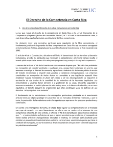 El Derecho de la Competencia en Costa Rica
