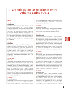 Cronología de las relaciones entre América Latina y Asia