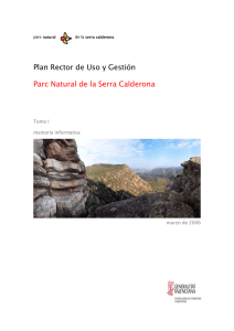 Plan Rector de Uso y Gestión Parc Natural de la Serra Calderona