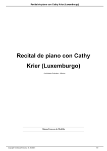 Recital de piano con Cathy Krier (Luxemburgo)
