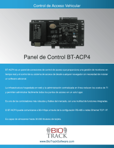 Panel de Control BT-ACP4