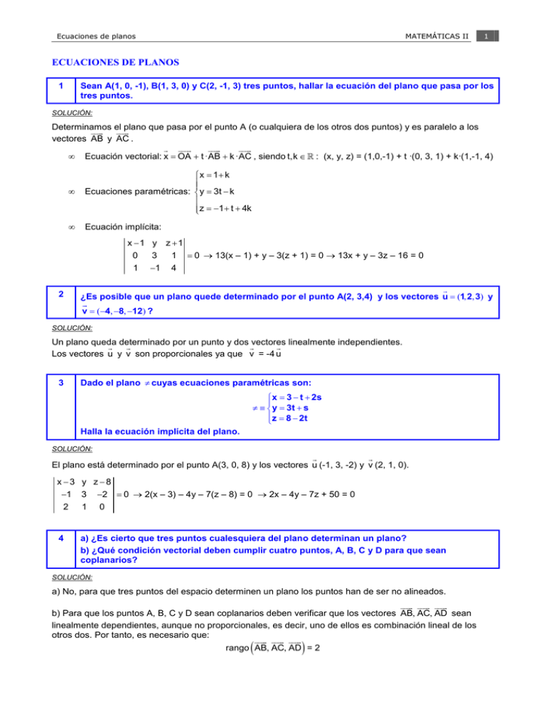 03. Ejercicios Ecuaciones Planos