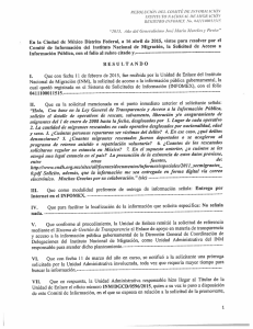 Page 1 REsoLUCIÓN DEL coMITÉ DE INFoRM ció y YSTT) W. C.).A