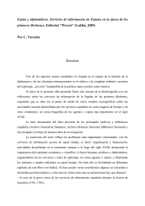 C. Taracha: espias en el XVIII. Resumen en español