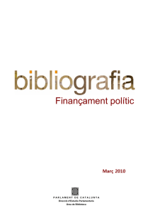 Finançament polític - Parlament de Catalunya