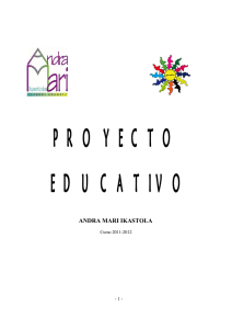 proyecto educativo - Andra Mari ikastola
