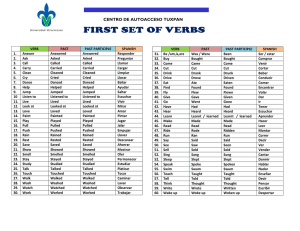 verbs first set