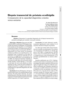 Biopsia transrectal de próstata ecodirigida