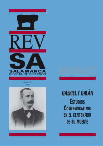 SALAMANCA REVISTA DE ESTUDIOS. Gabriel y Galán. Estudios