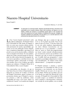 Nuestro Hospital Universitario - Hospital Clínico Universidad de Chile
