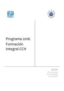 Programa 2016 Formación Integral