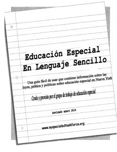 educación especial en lenguage sencillo 2013