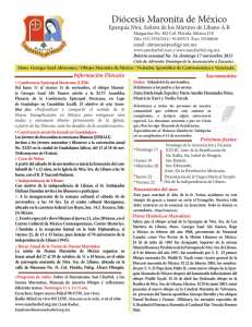 Descarga aquí el Boletín semanal de la Diócesis Maronita de