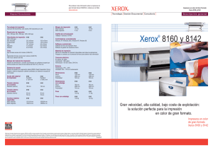 Xerox 8160 y 8142 Impresora en color de gran formato