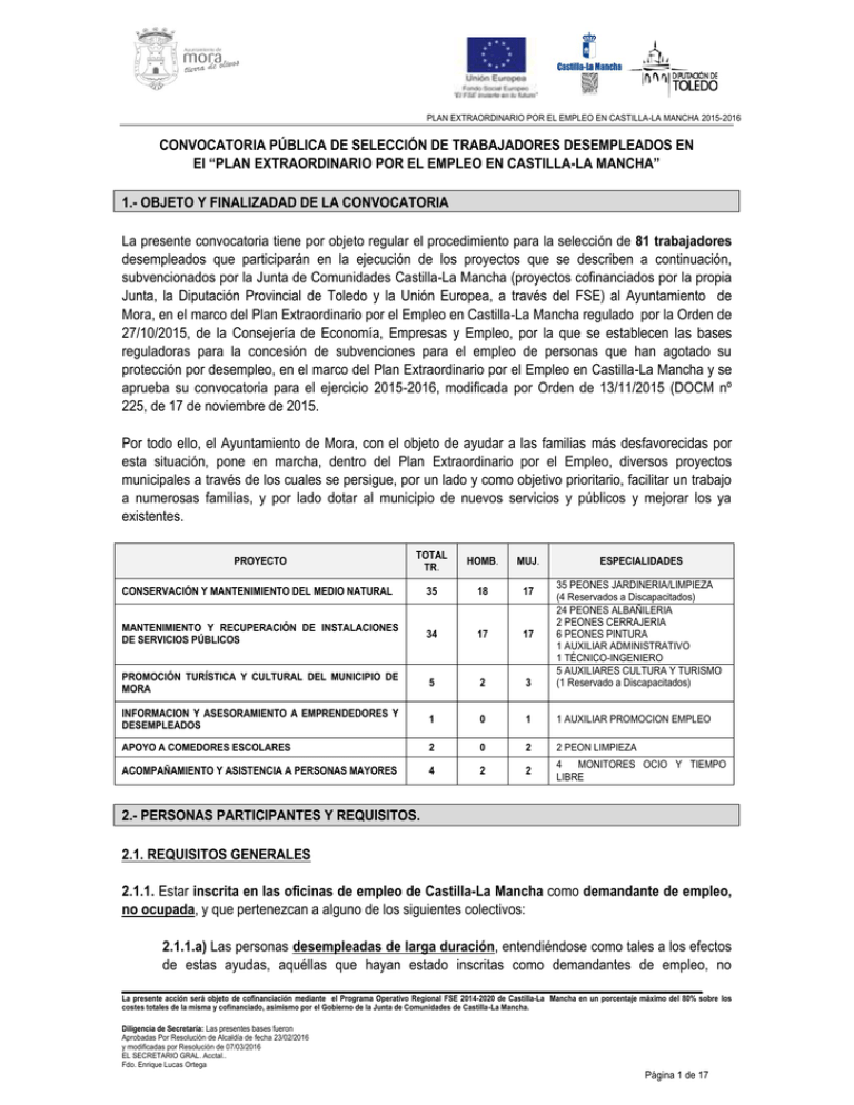 Plan Extraordinario De Empleo De Castilla La Mancha
