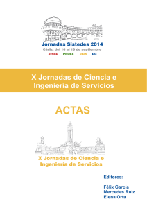 Actas de las X Jornadas en Ingeniería y Ciencia de Servicios. JCIS