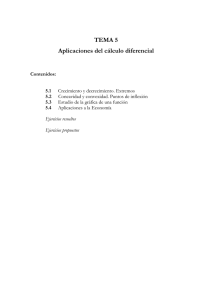 Tema 5: Aplicaciones del Cálculo Diferencial.