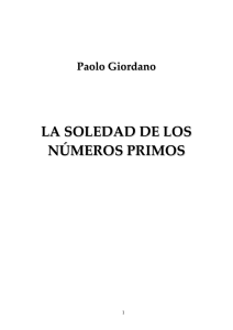Giordano, Paolo - La soledad de los numeros primos