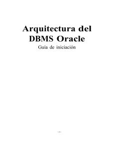 Arquitectura del DBMS Oracle