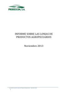 Informe sobre las lonjas de productos agropecuarios. Noviembre