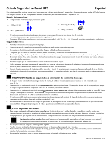 Guía de Seguridad de Smart UPS Español